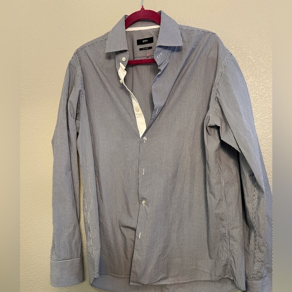 Hugo Boss Size XL striped Button up